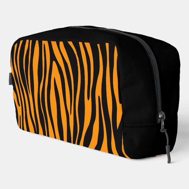 Princeton Orange Zebra Print Dopp Kit (Right Corner)