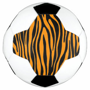 Princeton Orange Zebra Print Football