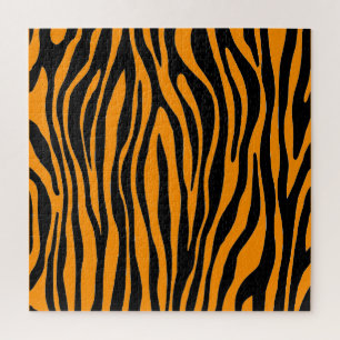 Princeton Orange Zebra Print Jigsaw Puzzle