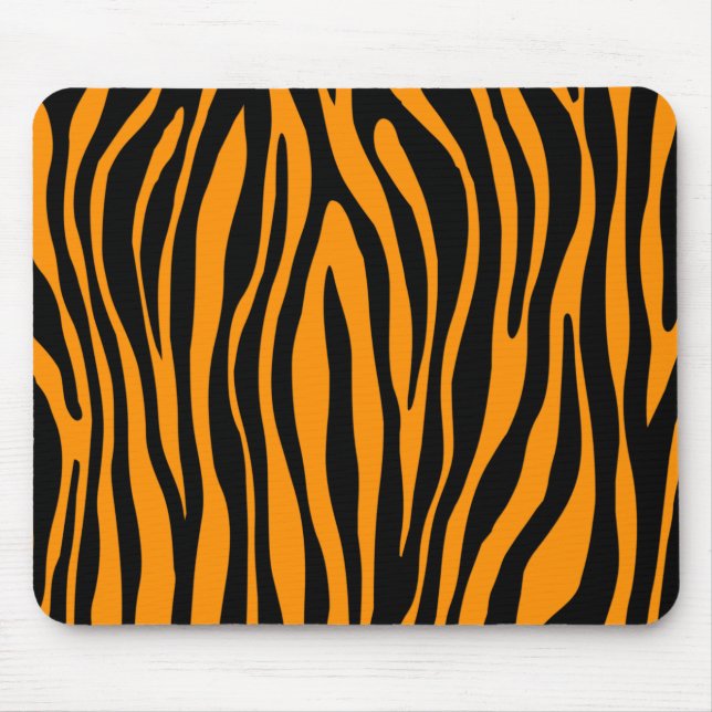 Princeton Orange Zebra Print Mouse Mat (Front)