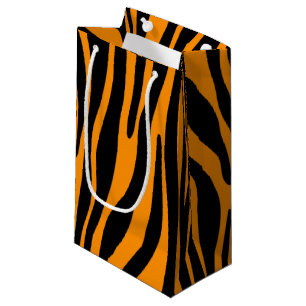 Princeton Orange Zebra Print Small Gift Bag
