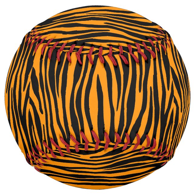 Princeton Orange Zebra Print Softball (Front)