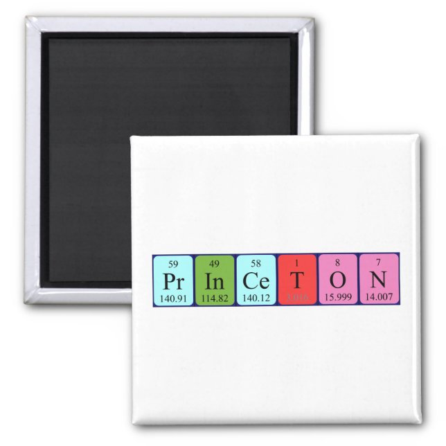 Princeton periodic table name magnet (Front)