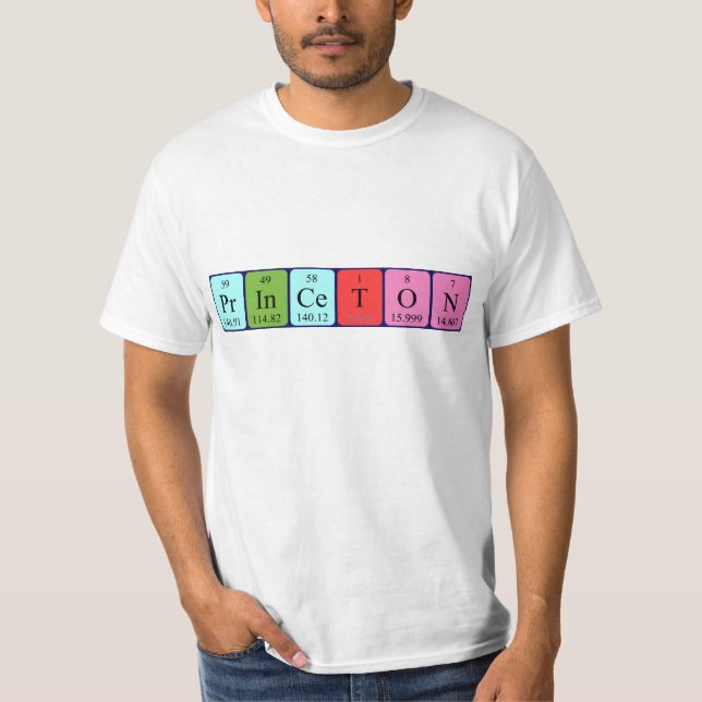 Princeton periodic table name shirt (Front)