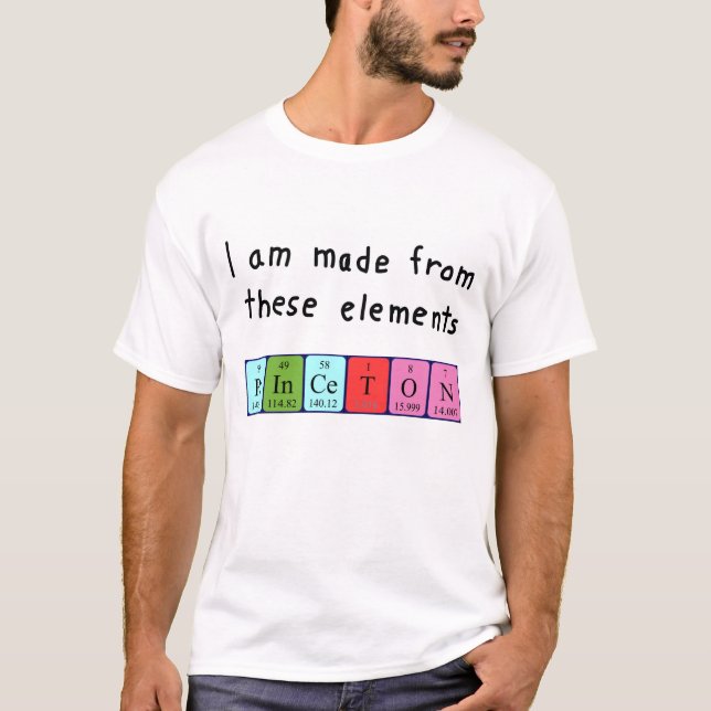 Princeton periodic table name shirt (Front)