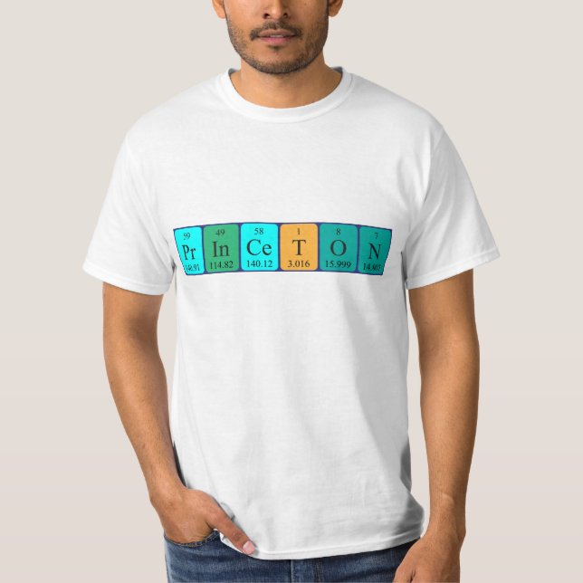 Princeton periodic table name shirt (Front)