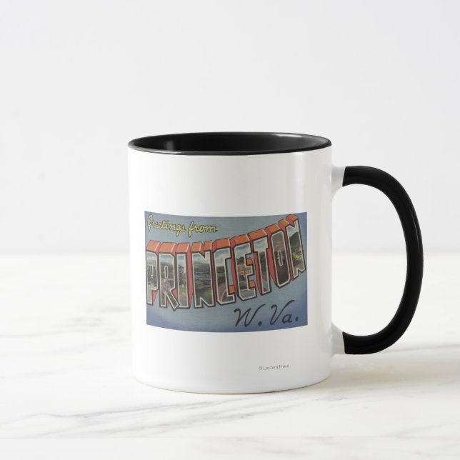Princeton, West Virginia - Large Letter Scenes Mug (Right)
