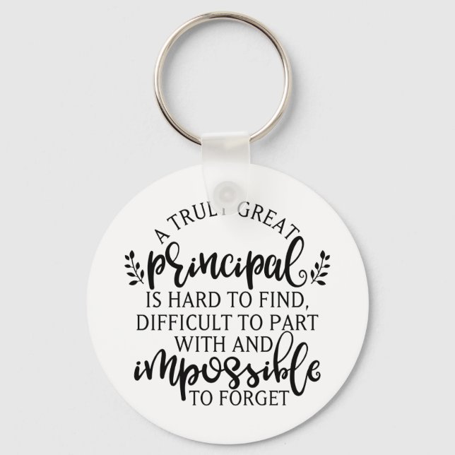 Principal Appreciation Day Ideas Key Ring (Front)