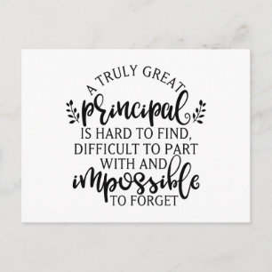 Principal Appreciation Day Ideas Postcard