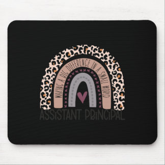 Principal Appreciation Leopard Print Rainbow  Mouse Mat