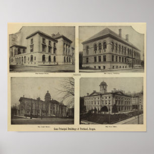 Principal bldgs, Portland, Oregon Poster