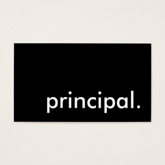 principal. business card