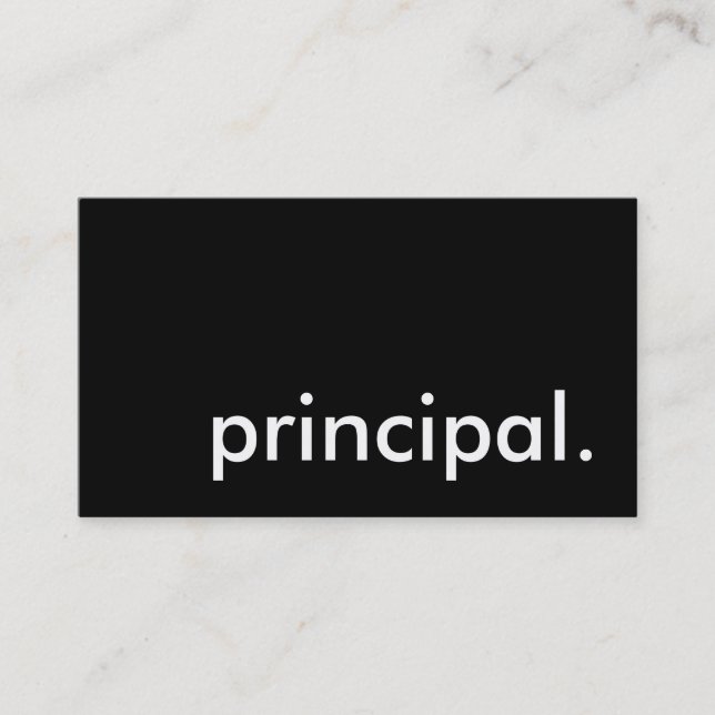 principal. business card (Front)