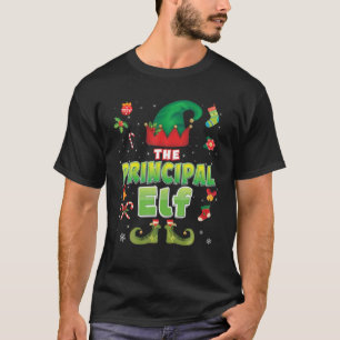 Principal Elf Christmas Cute Suit Merry Xmas Costu T-Shirt