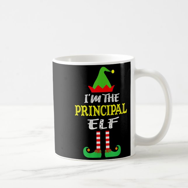 Principal Elf Matching Family Group Christmas  Coffee Mug (Right)