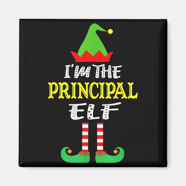 Principal Elf Matching Family Group Christmas  Magnet (Front)