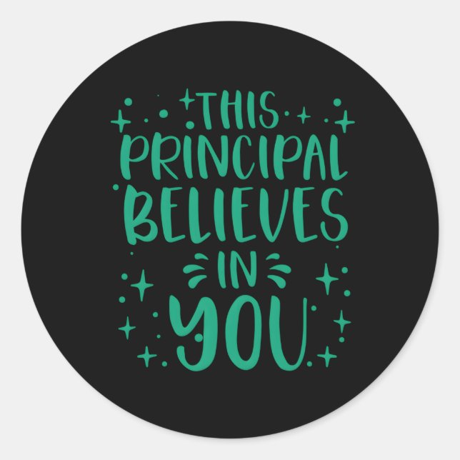 Principal For Assistant School Principal Classic Round Sticker (Front)