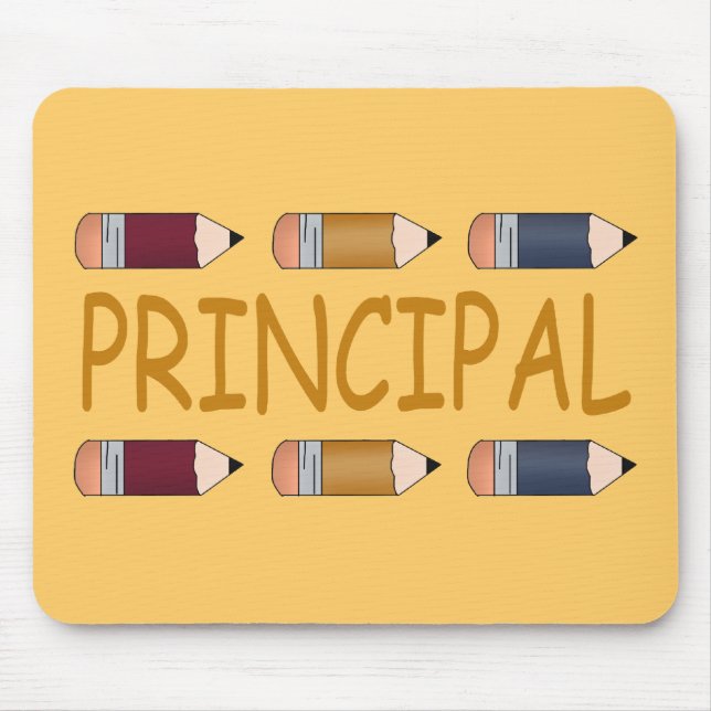 Principal Gift With Pencil Border Mouse Mat (Front)