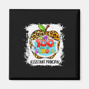 Principal Life Happy 100th Day Of School Face Mask Magnet