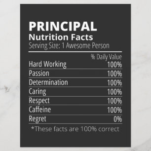 Principal Nutrition Facts Funny