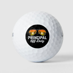 Principal Off Duty Sunglasses Last Day Of School Golf Balls