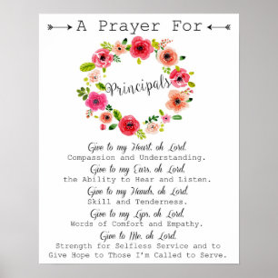 Principal Prayer Art Poster