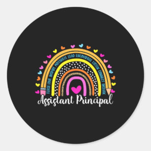 Principal Rainbow I#39;ll Be There For You School Classic Round Sticker
