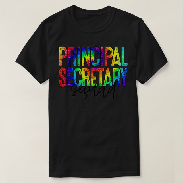 Principal Secretary Back to school for Teacher Cre T-Shirt (Design Front)