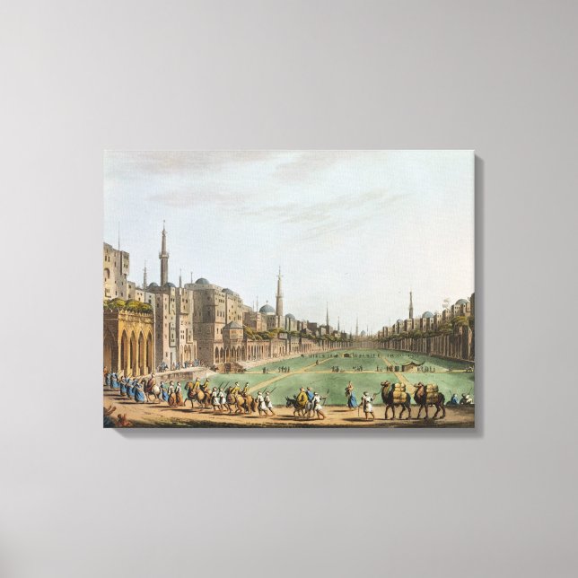 Principal Square in Grand Cairo, with Murad Bey's Canvas Print (Front)