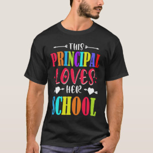 Principal Valentines Day  Hearts Loves Her School T-Shirt