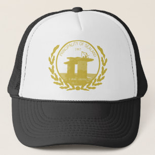 principality of sealand seal crest trucker hat