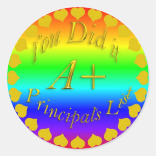 Principal's List Stickers