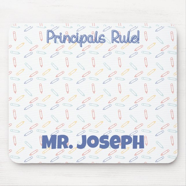 Principal's Rule Customisable Colourful Mouse Mat (Front)