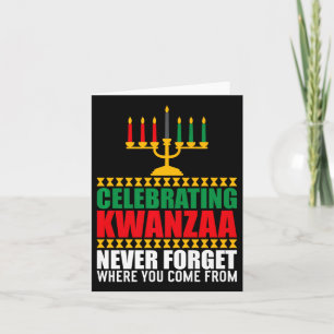 Principles Of Kwanza Christmas Afro-american Happy Card