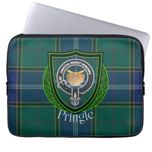 Pringle Scottish Clan Tartan and Crest Laptop Sleeve