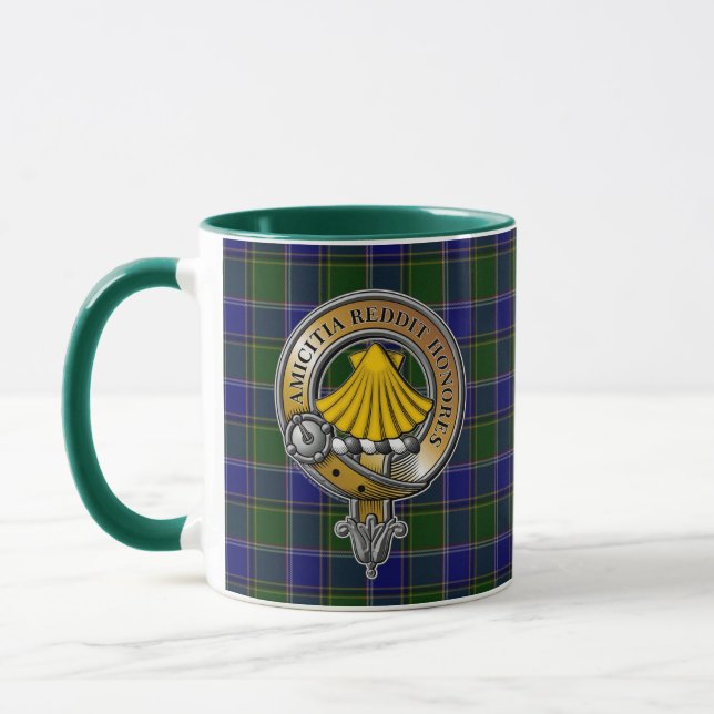 Pringle Tartan & Badge Mug (Left)