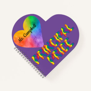Prinicpal Pride Heart Shaped Notebook