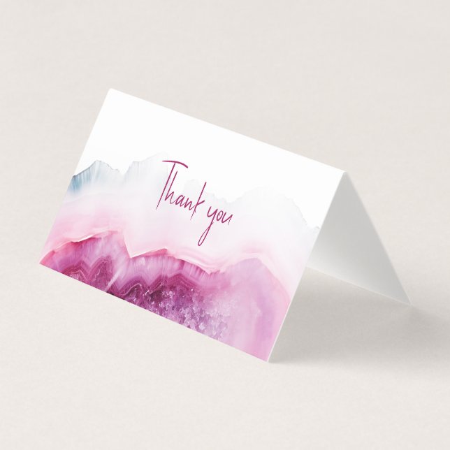 Prink luxury stone effect thank you card (Front)
