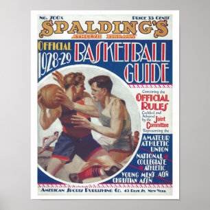 PRINT 1928-29 BASKETBALL RULE BOOK COVER