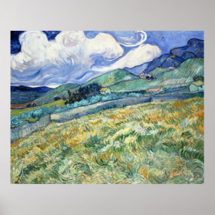 PRINT   48x38 Van Gogh Landscape from Saint-Rémy