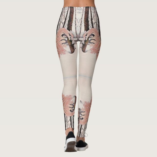 print all over PINK SNOW QUEEN LEGGINGS (Back)