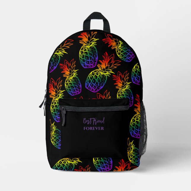 Print Cut Sew Backpack Rainbow Pineapple (Front)