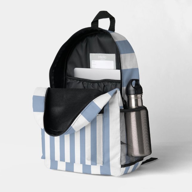 Print Cut Sew Bag Blue & White Stripe (Back Corner Right (Open))