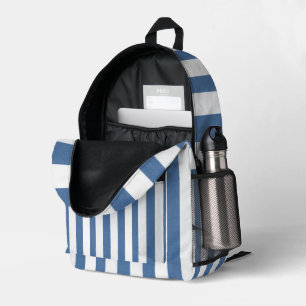 Print Cut Sew Bag Blue & White Stripe