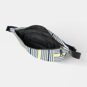 Print Cut Sew Bag Blue & Yellow Stripe