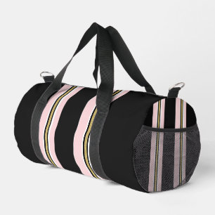 Print Cut Sew Bag Duffel Pink & White Gold Black