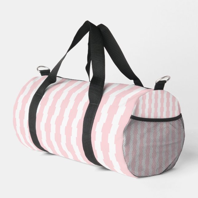 Print Cut Sew Bag Duffel Pink White Stripe (Right Corner)