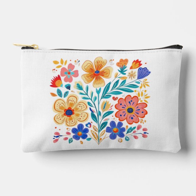 Print Cut Sew Bag, Ethnic Design Accessory Pouch (Front)