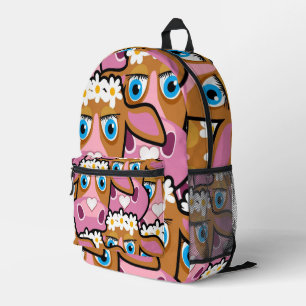 Print Cut Sew Bag Floral Cow Pink