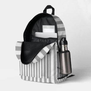 Print Cut Sew Bag Grey & White Stripe